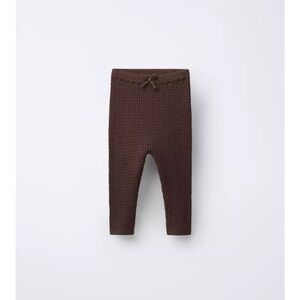 Zara Baby Chocolate Brown Knit  Leggings